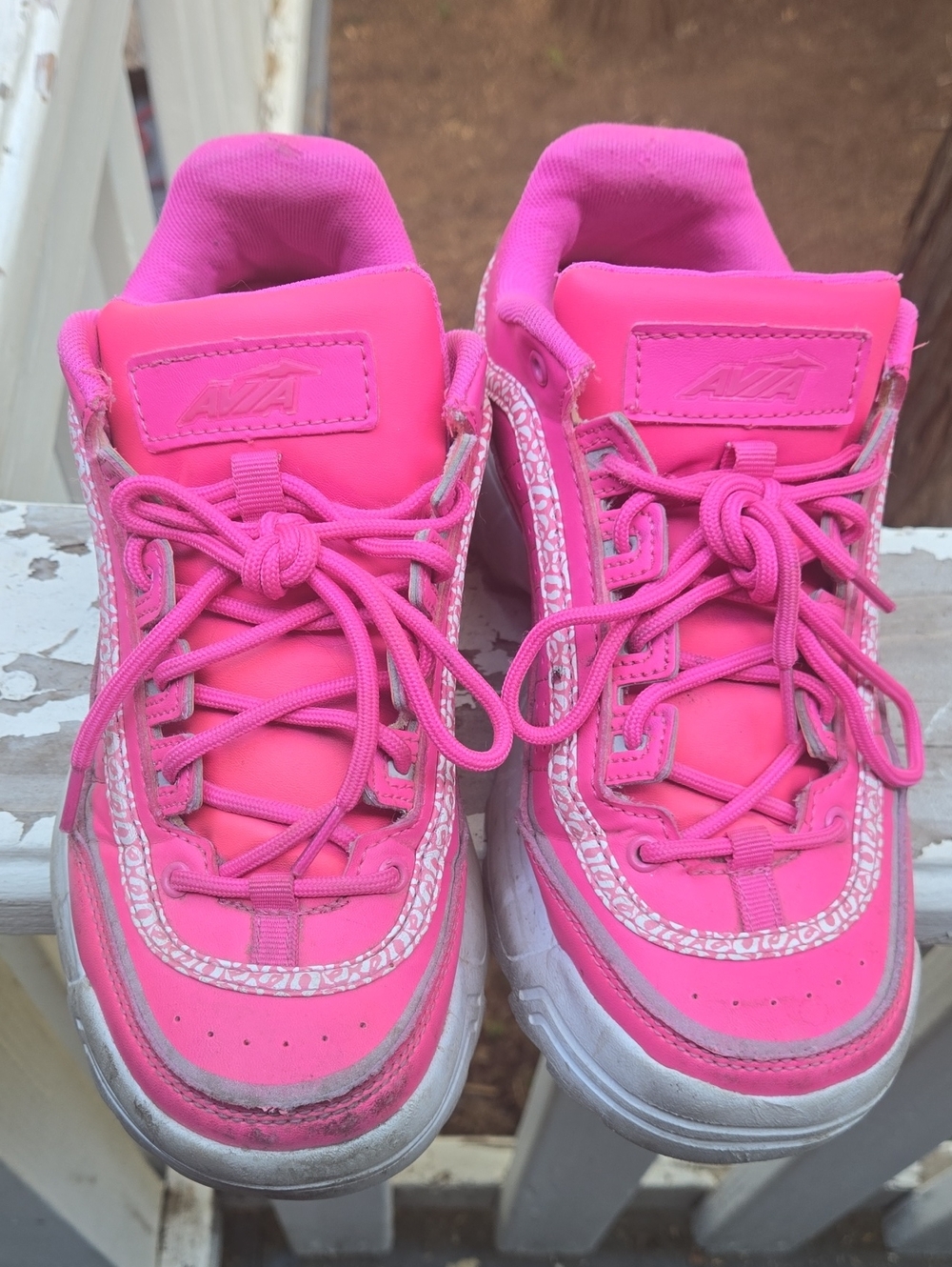 Avia Hot Pink Lace-Up Athletic Sneakers